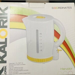 White and Yellow Electric Kettle
Completely sealed never used!